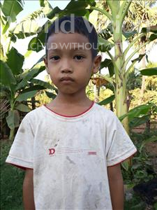 Choose a child to sponsor, like this little boy from Soutr Nikom, Sok Visal age 6
