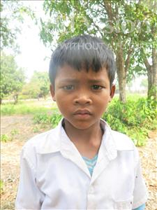 Choose a child to sponsor, like this little boy from Soutr Nikom, Phy age 9