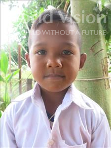 Choose a child to sponsor, like this little boy from Soutr Nikom, Kisovanna age 6