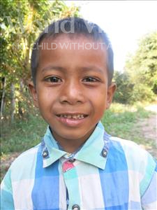 Choose a child to sponsor, like this little boy from Soutr Nikom, Vitou age 7