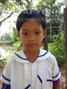 Choose a child to sponsor, like this little girl from Soutr Nikom, Sreinith age 8
