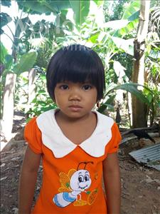Choose a child to sponsor, like this little girl from Soutr Nikom, Chiva age 5