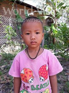 Choose a child to sponsor, like this little girl from Soutr Nikom, Ravy age 4