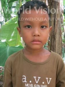 Choose a child to sponsor, like this little boy from Soutr Nikom, Koma age 6