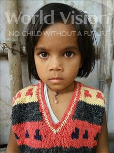 Choose a child to sponsor, like this little girl from Patna, Radhika age 3