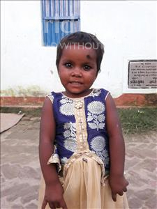 Choose a child to sponsor, like this little girl from Vaishali, Saloni age 3