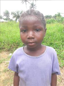 Choose a child to sponsor, like this little girl from Tegloma, Masaray age 7