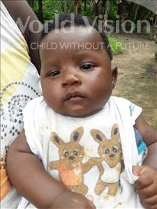 Choose a child to sponsor, like this little girl from Jaiama Bongor, Aminata age 1