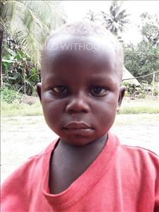 Choose a child to sponsor, like this little boy from Jaiama Bongor, Saffa age 3