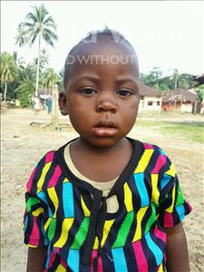 Choose a child to sponsor, like this little girl from Jaiama Bongor, Mamie Foday age 2