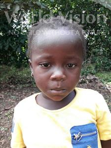 Choose a child to sponsor, like this little girl from Jaiama Bongor, Salaimatu age 5