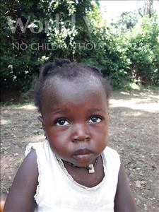 Choose a child to sponsor, like this little girl from Jaiama Bongor, Isata age 2