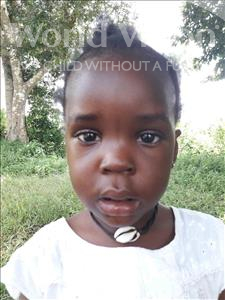 Choose a child to sponsor, like this little girl from Jaiama Bongor, Bintu age 3