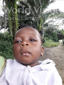 Choose a child to sponsor, like this little girl from Jaiama Bongor, Mamie J age 1
