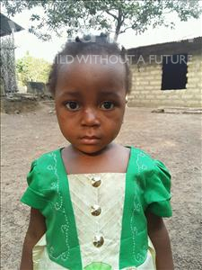 Choose a child to sponsor, like this little girl from Jaiama Bongor, Isia age 3