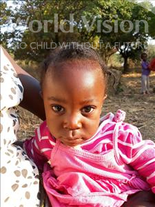 Choose a child to sponsor, like this little girl from Keembe, Keord F C age 1