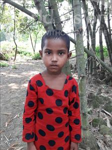 Choose a child to sponsor, like this little girl from Ghoraghat, Boishakhi age 5