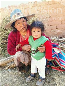 Choose a child to sponsor, like this little boy from Khantati, Benjamin age 2