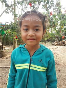 Choose a child to sponsor, like this little girl from Soutr Nikom, Ka In age 5