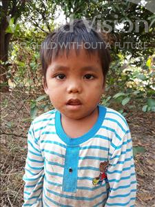 Choose a child to sponsor, like this little boy from Soutr Nikom, Vannin age 3