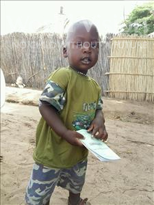 Choose a child to sponsor, like this little boy from Mbella, Ousseynou age 2