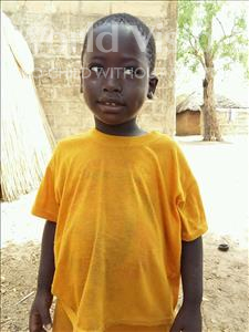 Choose a child to sponsor, like this little boy from Mbella, Aliou age 4