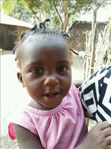 Choose a child to sponsor, like this little girl from Jaiama Bongor, Adamsay age 1