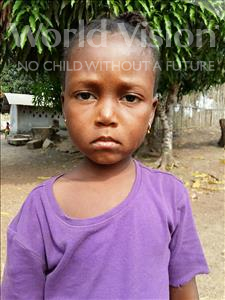 Choose a child to sponsor, like this little girl from Jaiama Bongor, Kadiatu age 5