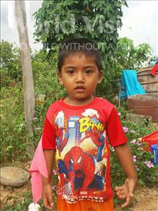 Choose a child to sponsor, like this little boy from Koas Krala, Kimleang age 3