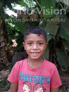Choose a child to sponsor, like this little girl from Soutr Nikom, Soksat age 8