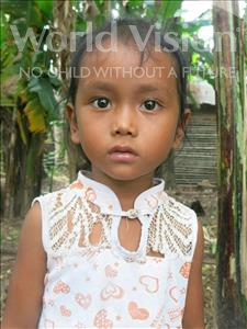 Choose a child to sponsor, like this little girl from Soutr Nikom, Virath age 4