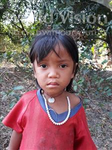 Choose a child to sponsor, like this little girl from Soutr Nikom, Sokna age 4