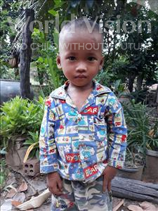 Choose a child to sponsor, like this little boy from Soutr Nikom, Mesa age 3
