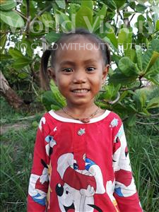 Choose a child to sponsor, like this little girl from Soutr Nikom, Sreymum age 4