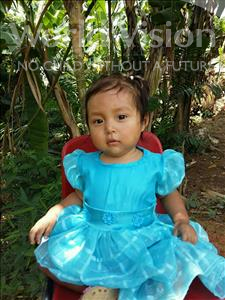 Choose a child to sponsor, like this little girl from Maya, Diana Milizeth age 1