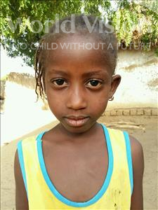 Choose a child to sponsor, like this little girl from Mbella, Coura age 5