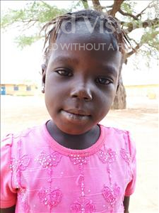 Choose a child to sponsor, like this little girl from Mbella, Diarra age 4