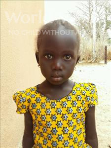 Choose a child to sponsor, like this little girl from Loul, Cecile Clarinet age 4