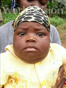 Choose a child to sponsor, like this little girl from Jaiama Bongor, Hawa age 1