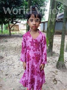 Choose a child to sponsor, like this little girl from Ghoraghat, Jahan Nuri age 6