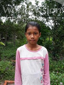 Choose a child to sponsor, like this little girl from Soutr Nikom, Sokmaly age 12