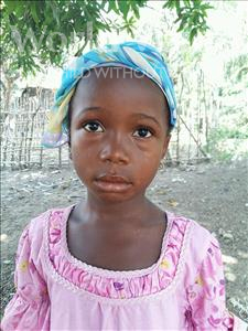 Choose a child to sponsor, like this little girl from Jaiama Bongor, Monjama age 8