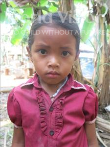 Choose a child to sponsor, like this little girl from Soutr Nikom, Miny age 6