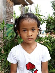 Choose a child to sponsor, like this little girl from Soutr Nikom, Ouy Ly age 7