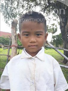 Choose a child to sponsor, like this little boy from Soutr Nikom, Mesa age 6