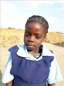 Choose a child to sponsor, like this little girl from Keembe, Precious age 7