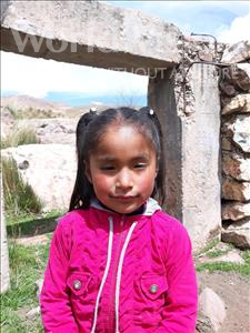Choose a child to sponsor, like this little girl from Mosoj P'unchay, Erlinda age 6