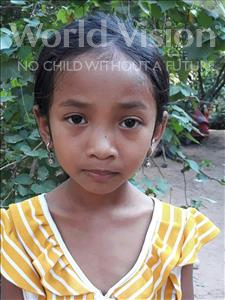 Choose a child to sponsor, like this little girl from Soutr Nikom, Nary age 7