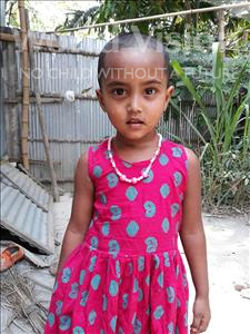 Choose a child to sponsor, like this little girl from Ghoraghat, Samiya Jannat age 4