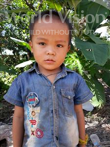 Choose a child to sponsor, like this little boy from Soutr Nikom, Tola age 4
